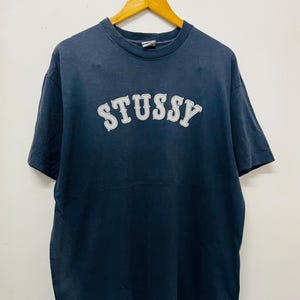 Vintage 90s Stussy “ International T-Shirt / Modern Streetwear / Rare / NyLTLa / Street Fashion / Designer / Blue  / Perfectly Worn / XL