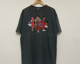 Vintage 90s Fat Albert “ The Junkyard Gang T-Shirt / Animation Series / Cartoons / Rare / Streetwear / Grey / L