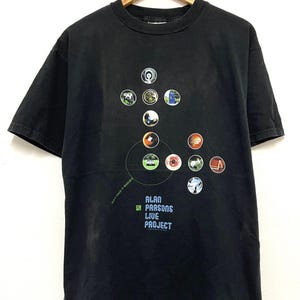 Vintage jaren 90 Alan Parsons "Time Machine 1999 Progressive Rock T-shirt / Band Tee / Rock Tee / Streetwear / Zeldzaam / Zwart / L