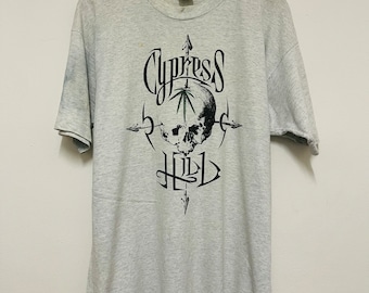 Camiseta vintage Cypress Hill de los 90 "Black Sunday 1993" de hip hop y rap / Camiseta de rap / Hip Hop / Rave / Ropa urbana / XL / Gris