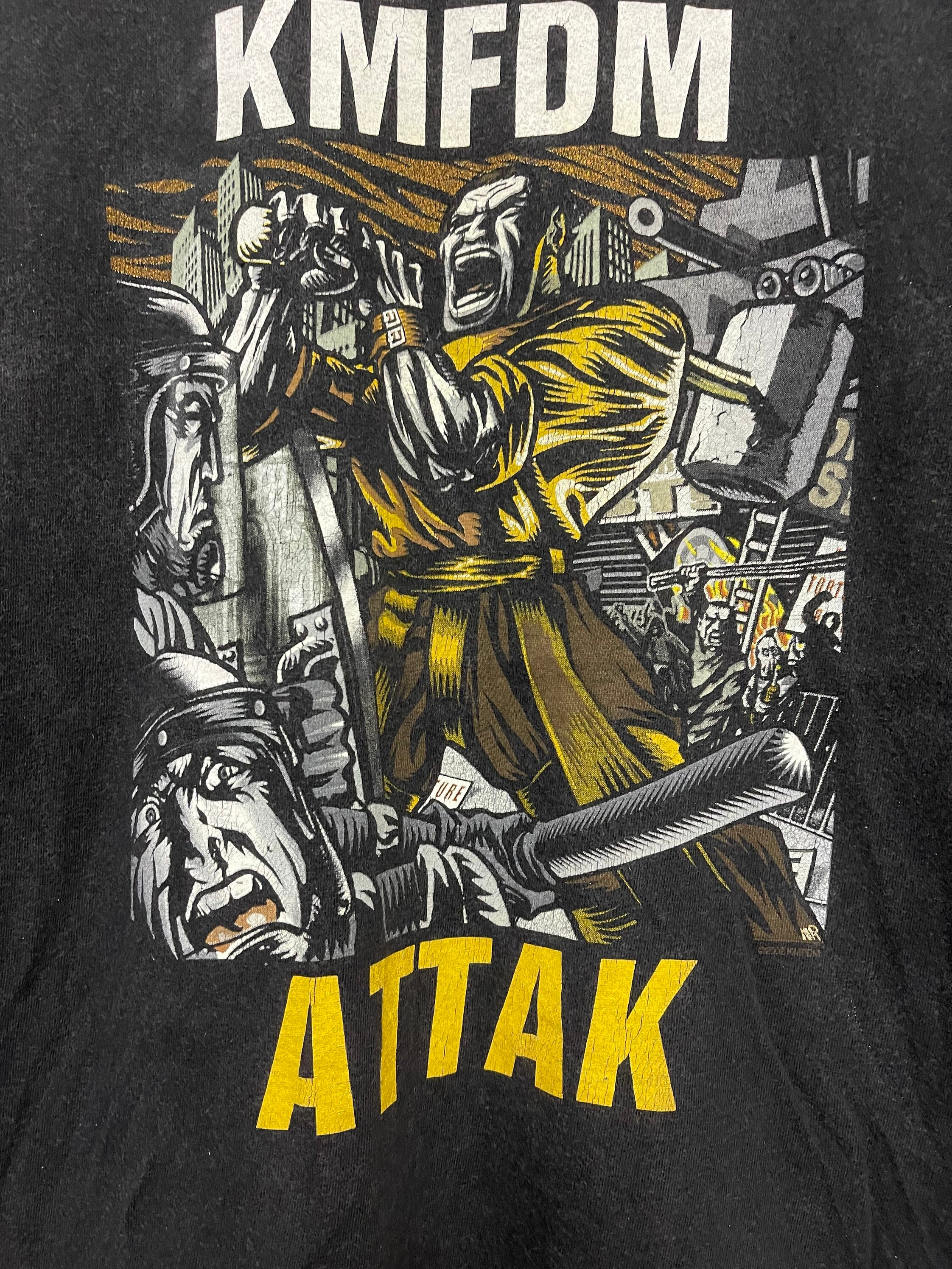 Vintage Y2K KMFDM Band “ Attak 2002 Industrial Metal T-shirt