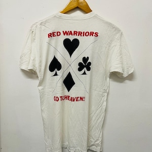 Vintage 80s The Red Warriors : Swingin Day 1989 Rock Band T-Shirt / 80s Japan Rock / Japan Music / Tokyo Pop / 80s Music / Rare / White / S
