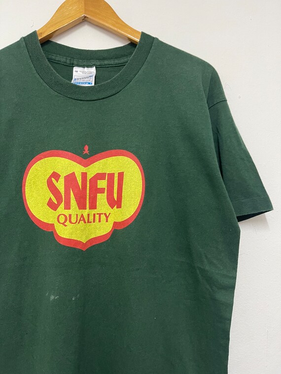 Vintage 90s SNFU Band : Geek 7 1995 Hardcore Punk Music T-shirt 