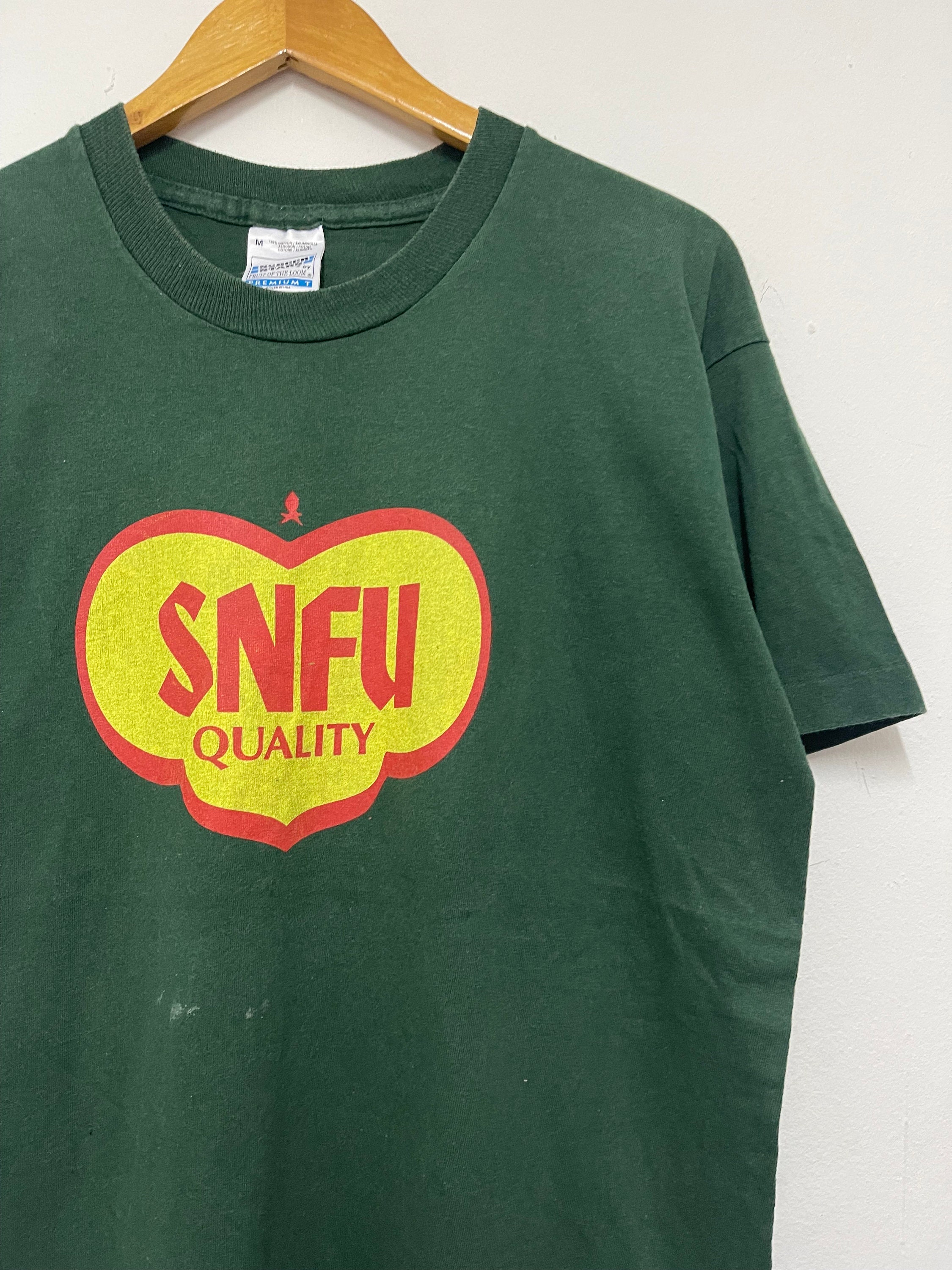 Vintage 90s SNFU Band : Geek 7 1995 Hardcore Punk Music T-shirt 