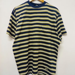 Vintage Stussy Striped Shirt - Etsy