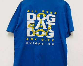 DOG EAT DOG Play Games 1996 Vintage T-shirt Olive Green Hardcore