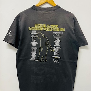 Vintage 90s Michael Jackson Dangerous Tour T-shirt - Black, Size L