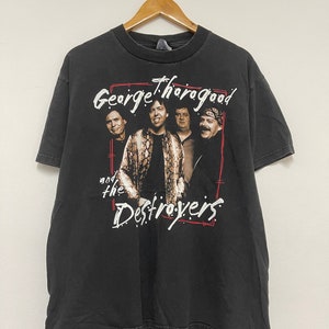 Vintage Y2K George ThoroGood 2000 World Tour T-Shirt / Rock n Roll / Rare / Concert / Tour / Streetwear / Black / L