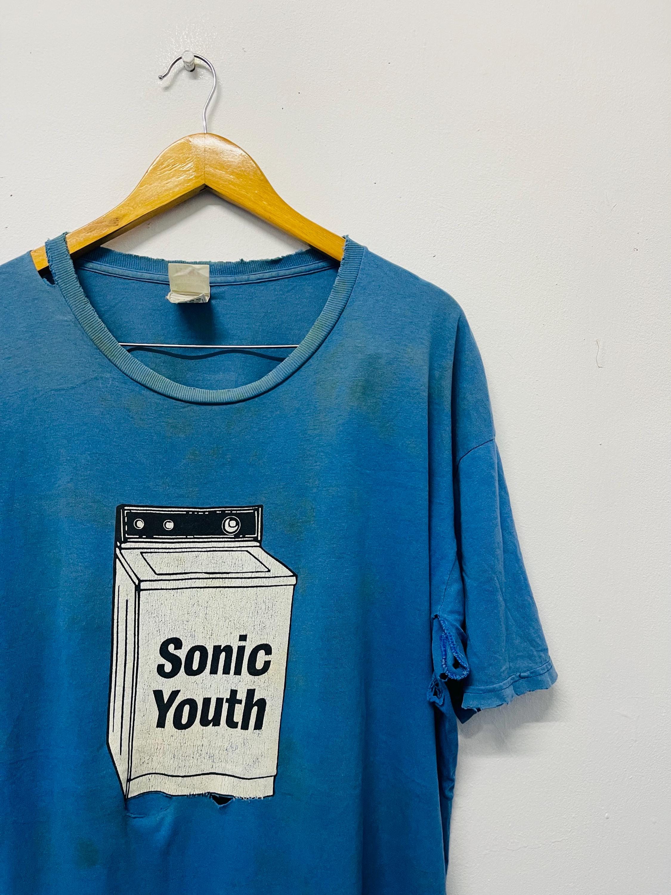 Vintage 00s Sonic Youth Washing Machine T-shirt : Blue XL 
