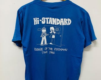 Rare!! Vintage 90's Hi-standard Revenge of the Pizzaman Tour Tee