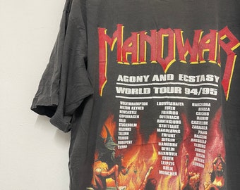 MANOWAR AGONY AND ECSTASY Tシャツ 94/95 Vintage 1994-95 Manowar tour t-shirt Agony and Ecstasy | eBay
