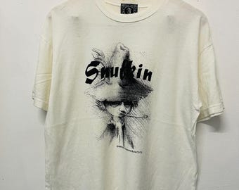 Personajes Moomin de Snufkin de los años 90 (1990) / Dibujos animados / Libros / Ropa urbana / Blanco / L