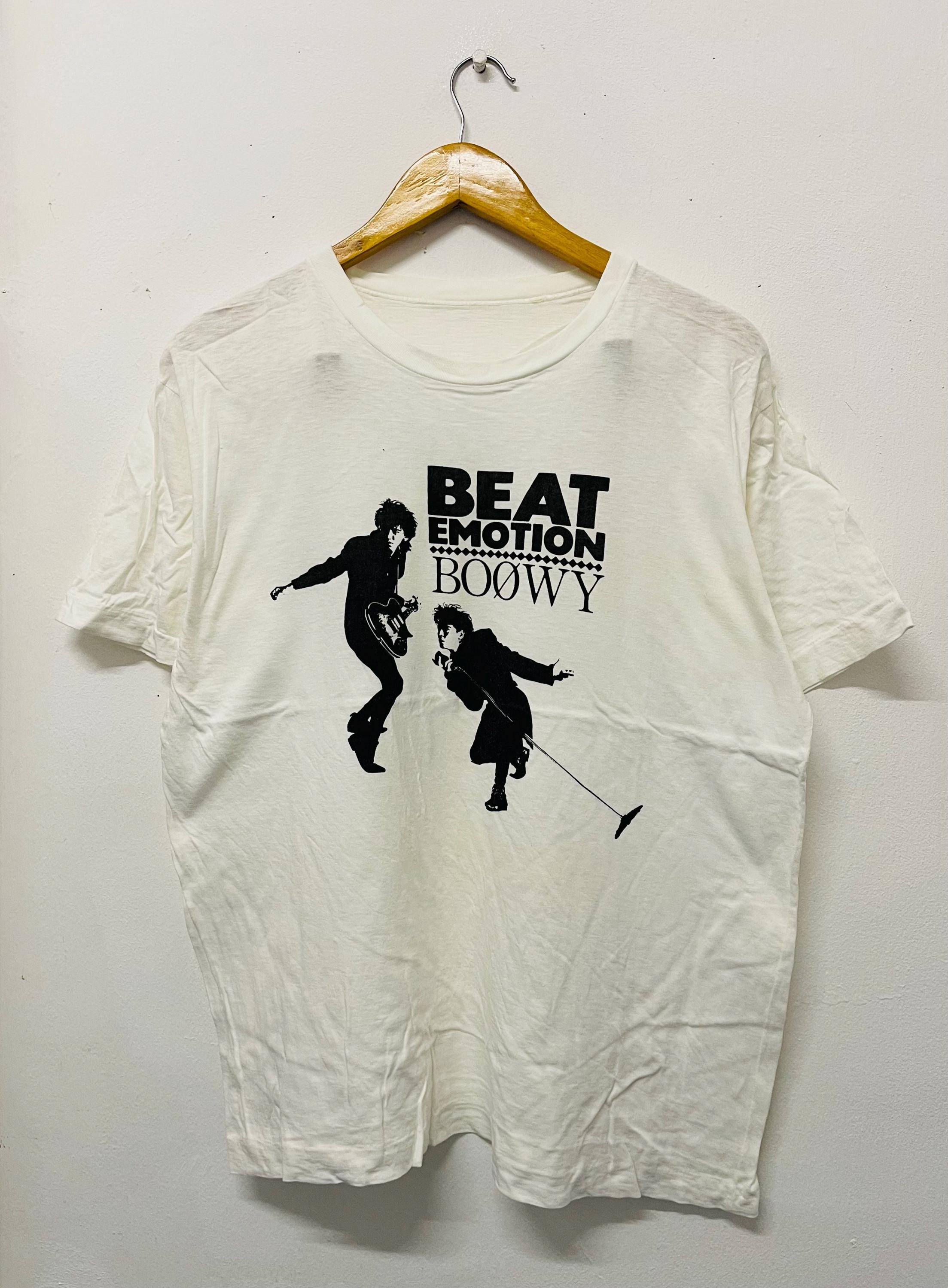 激レア！Vintage 80s BEAT EMOTION BOOWY Tシャツ Vintage 80s Boowy Band : Beat Emotion 1986 Japanese Post