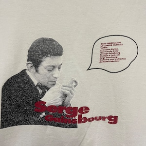 Vintage 90s Serge Gainsbourg Anna Film Maker T-Shirt / Film Movie / Rare / Streetwear / White / S image 4