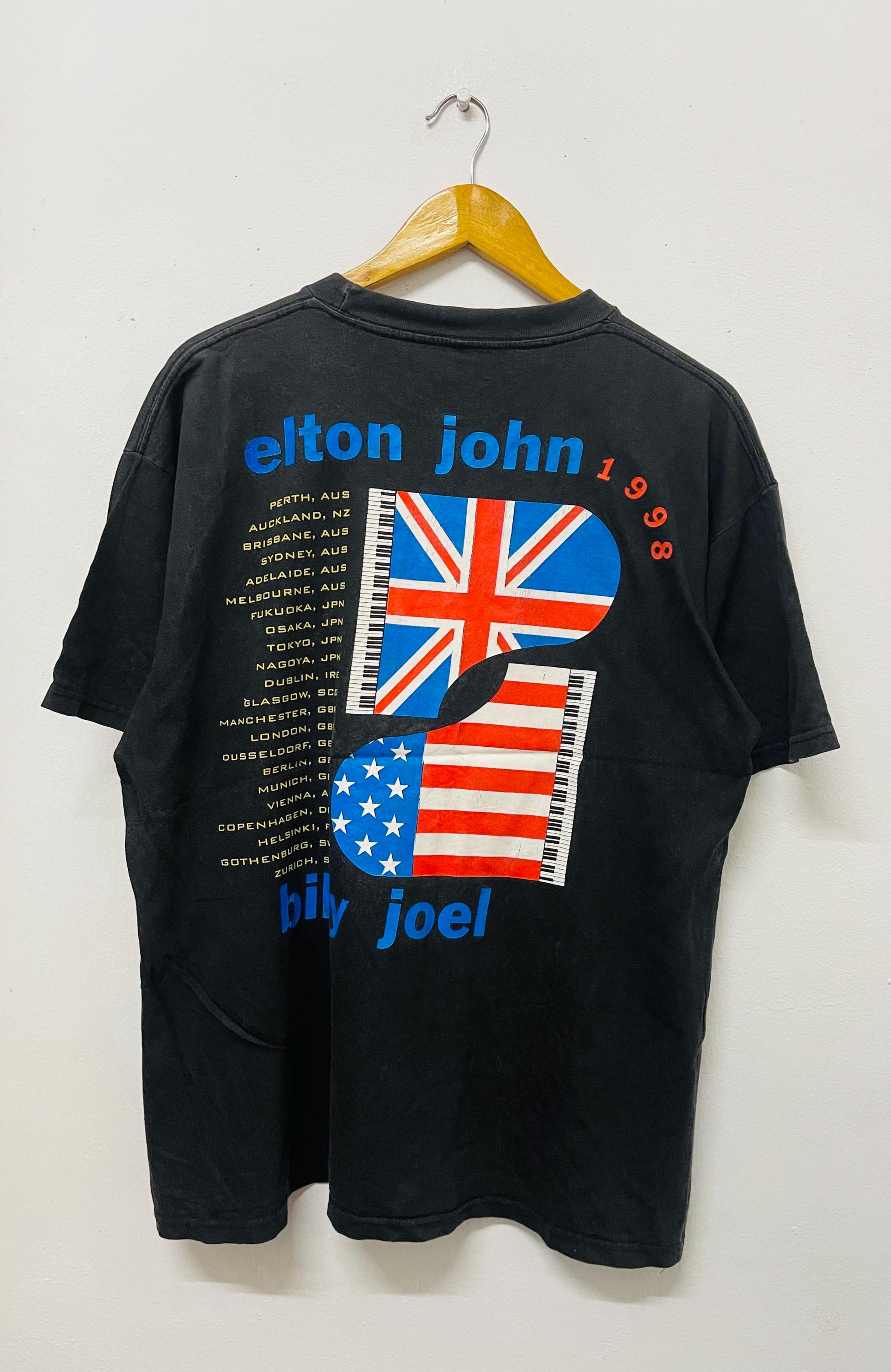 Vintage 90s Elton John and Billy Joel : Summer 1998 Music T-shirt