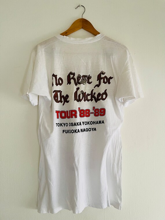 Vintage 80s Ozzy Osbourne 1988 Japan Tour DISTRES… - image 2