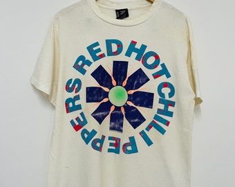 Vintage 90’s Red Hot Chili Peppers “ Sperm 1990 Alt Rock T-Shirt / Grunge Music / Band T-Shirt / Streetwear / White / L