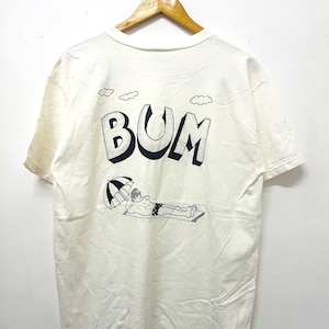 Camiseta vintage de Bum Clothing Company de los años 90 / Ropa urbana moderna / Rara / Moda urbana / Diseñador / Skate Surf / Blanca / M