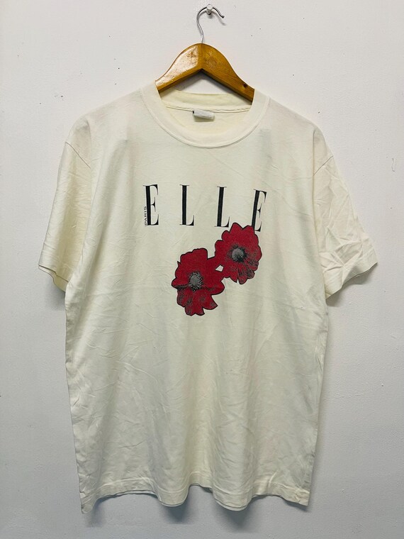 Vintage 90s Elle Magazine T-Shirt / French Fashions Stylised / 90s Fashion / 90s Culture / 90s Agents / Modelling / 90s Runaway / SuperModel