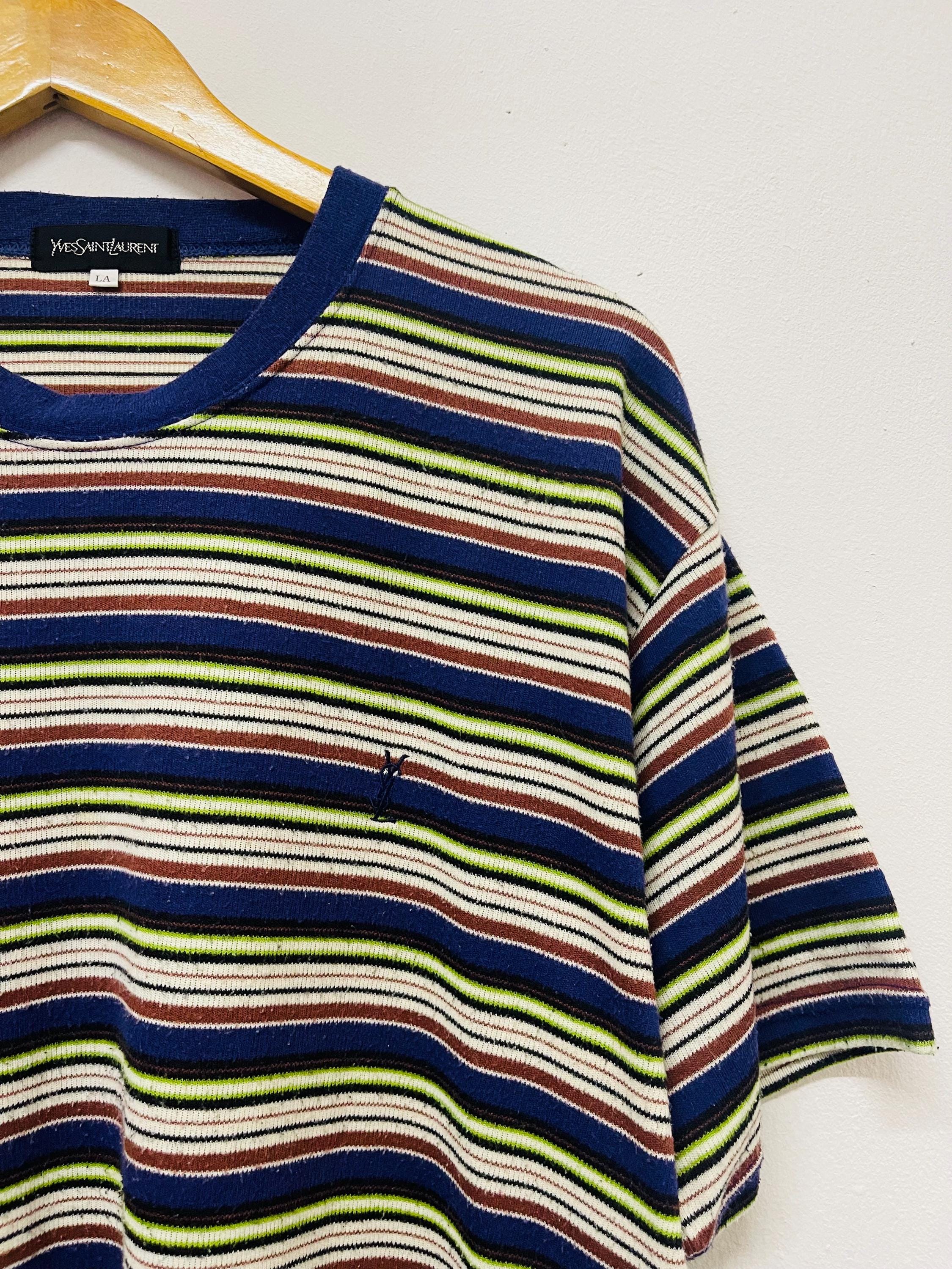 Vintage 90s YSL : Roman Stripes T-shirt / Modern Streetwear