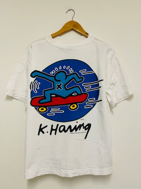 ヴィンテージ 90年代 キースヘリング 1991 アートワーク Tシャツ 