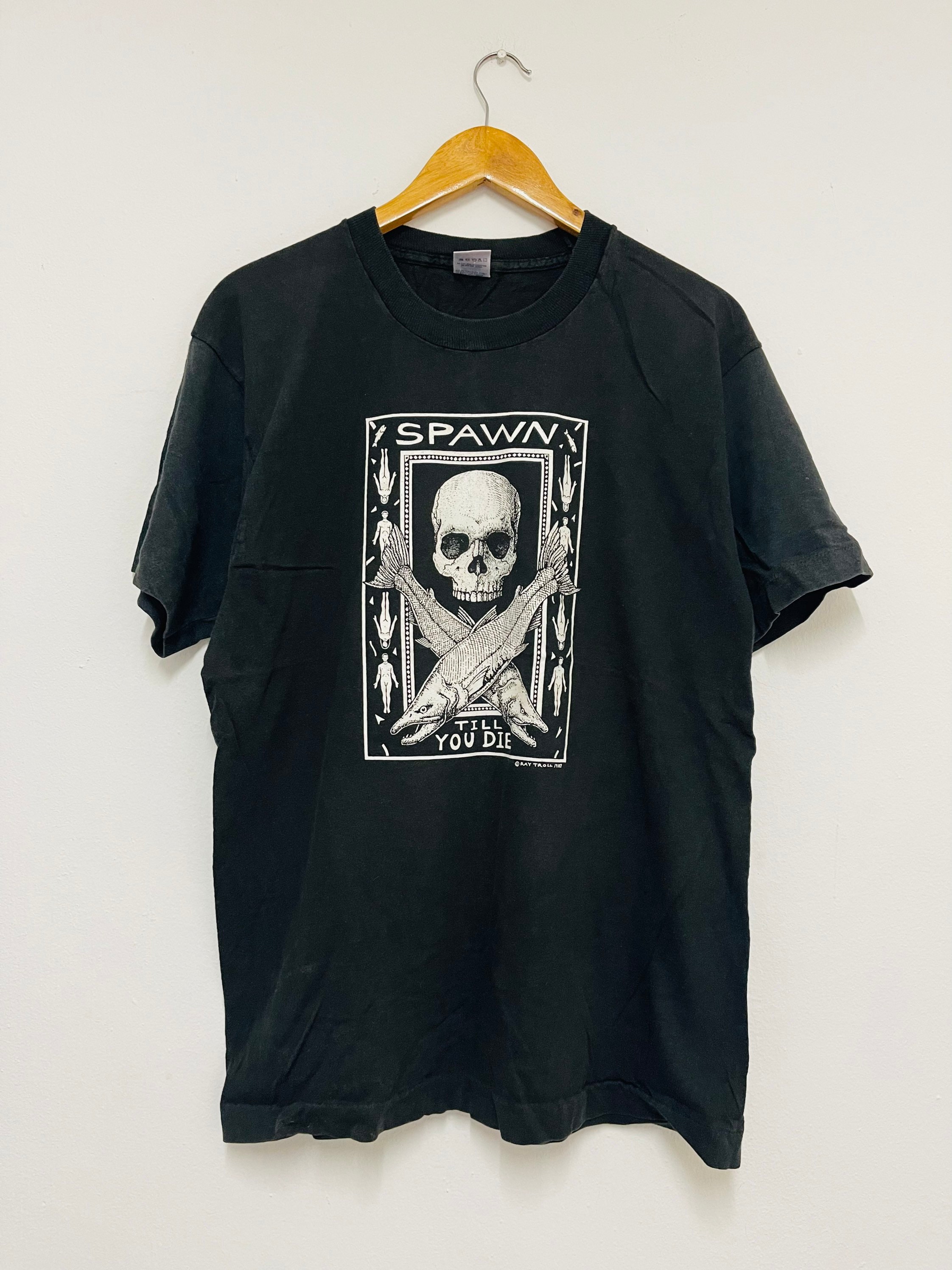 Vintage 80's Spawn Till You Die by Ray Troll T-shirt / Rare