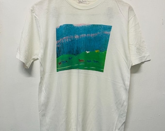 Vintage 80er Jahre Andre Brasilier Art T-Shirt : Museum Pop Art Gr. M