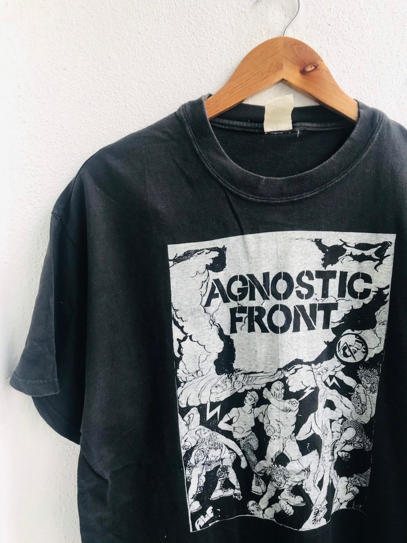 New York Hardcore Punk Music Band T-Shirt Vintage Early 00s Agnostic Front Grab It !