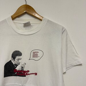 Vintage 90s Serge Gainsbourg Anna Film Maker T-Shirt / Film Movie / Rare / Streetwear / White / S image 5