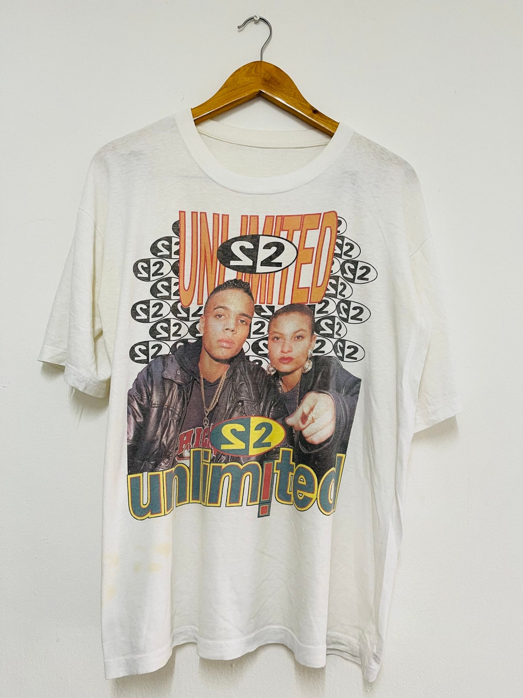 90s The bland new heavies acid jazz tシャツ ACID WASHED FADED] 90s Vintage Feel - Rock Band T-Shirt