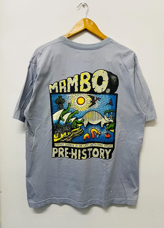 Vintage 90s Mambo Pre-history Graphic T-shirt (L) - Etsy