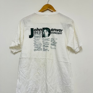 Vintage 90er Jahre John Denver Konzert 1991 Japan Tour T-Shirt / Musik / Band / Perfectly Worn / Weiß / S