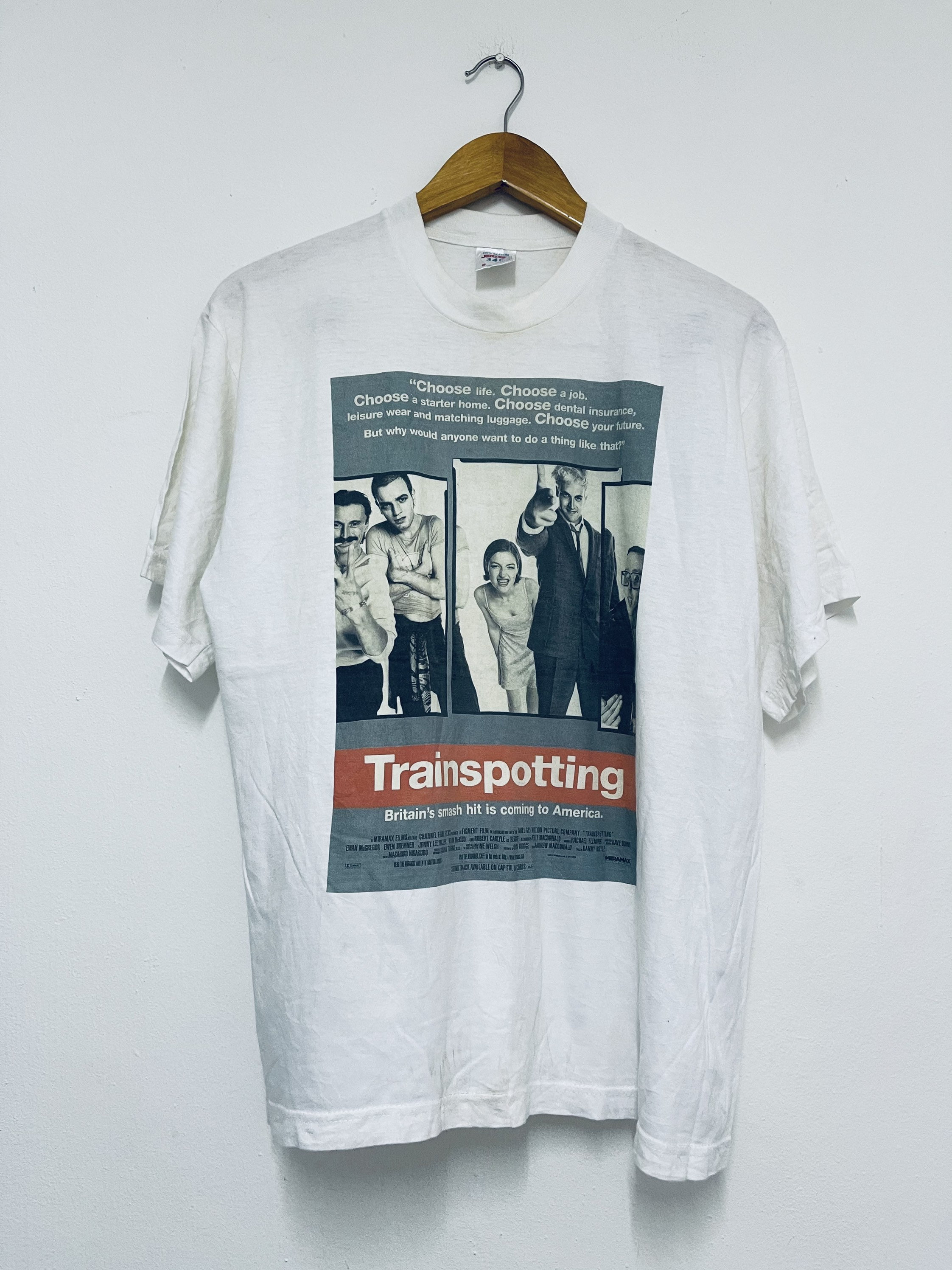 Vintage 90s Trainspotting 1996 : Mark Renton Crime Drama T-shirt