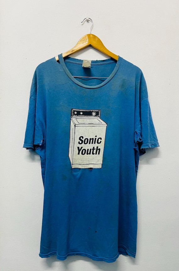 Vintage 00s Sonic Youth Washing Machine T-shirt : Blue XL