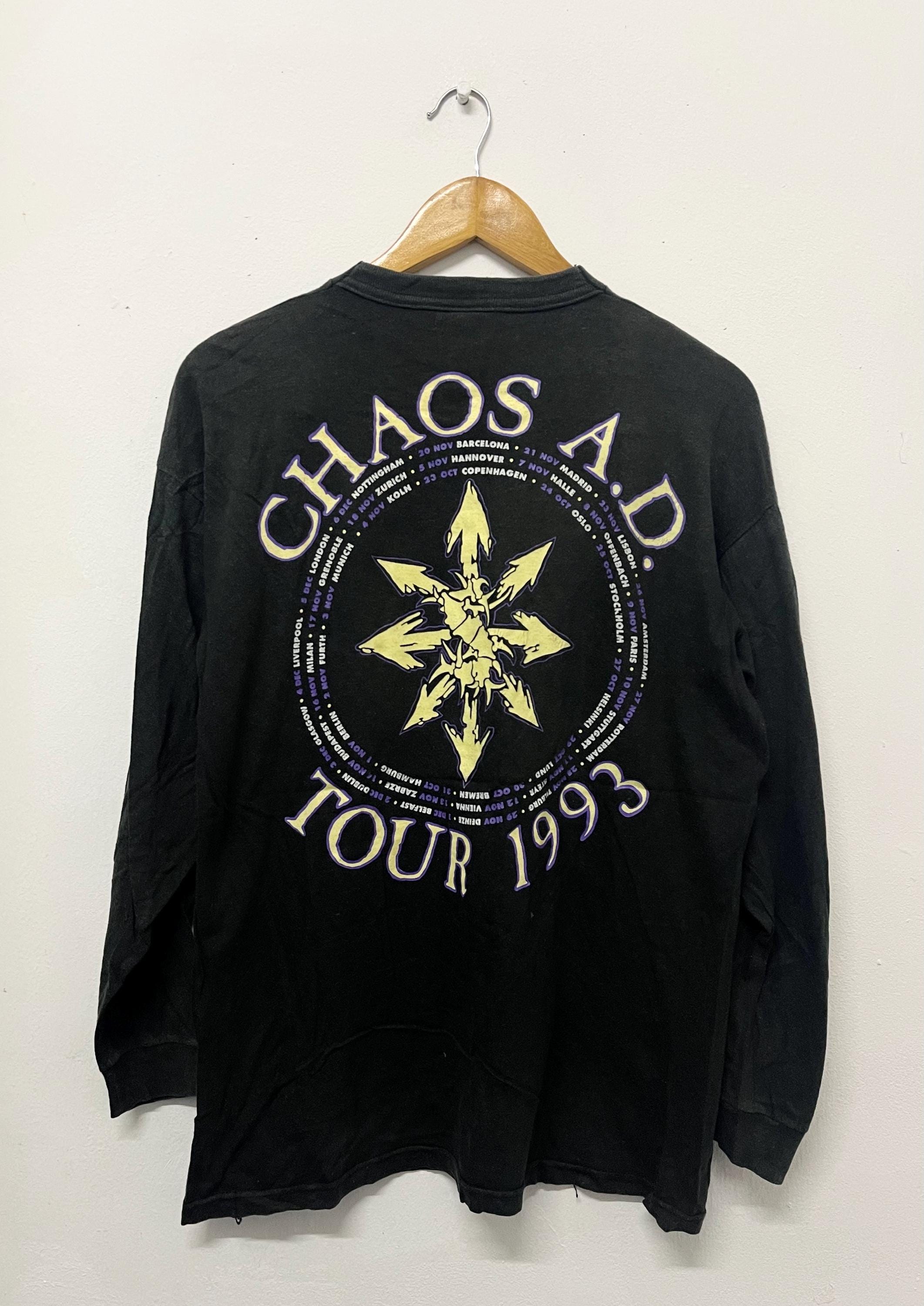 Vintage 90s Sepultura Band : Chaos A.D 1993 Tour T-shirt / Death