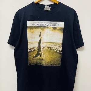 Vintage 90s Rabbit Band : Mainstream 1995 Album T-Shirt / Japan Rock / Japan Music / Pony Canyon / Rock T-Shirt / Band T-Shirt / Black / M