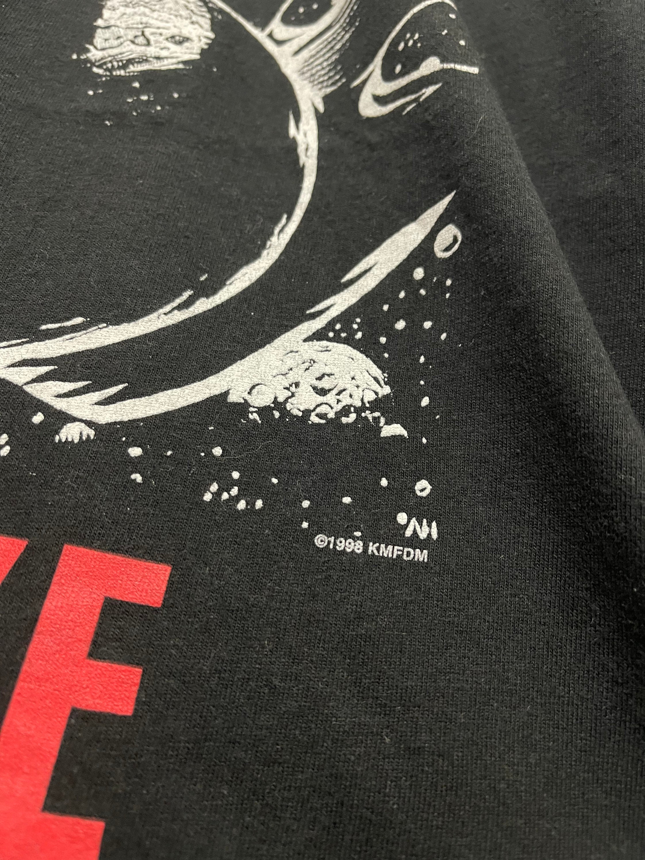 Vintage 90s KMFDM Band “ Godlike 1998 Industrial Metal T