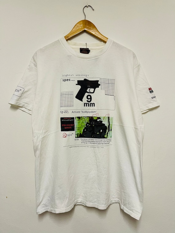 Vintage 90s Wtaps 1998 Biohazard 2 T-Shirt / Rare… - image 1