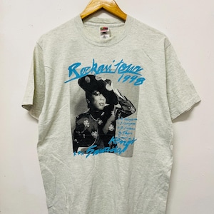 Vintage 90s Kenji Sawada : Rockan Tour 1998 T-Shirt / The Tigers / Glam Rock / Rock / Japan Music / Rare / Japan Actor / Grey / M