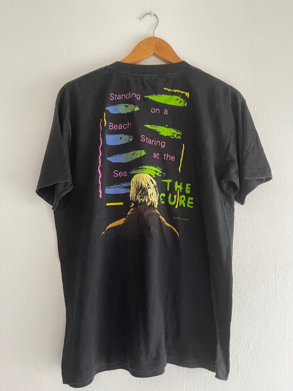 Vintage 80s the Cure 1986 Standing on Beach Starring at Sea T