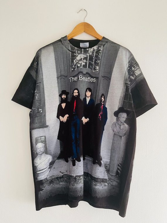 Vintage 90s the Beatles All Over Print T-shirt AOP / Music