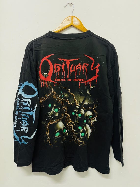 Vintage 90s Obituary Band : Cause of Death T-shirt / Death Metal
