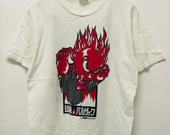 Vintage 90's Balzac Japanese Punk Rock Band Black Large T Shirt
