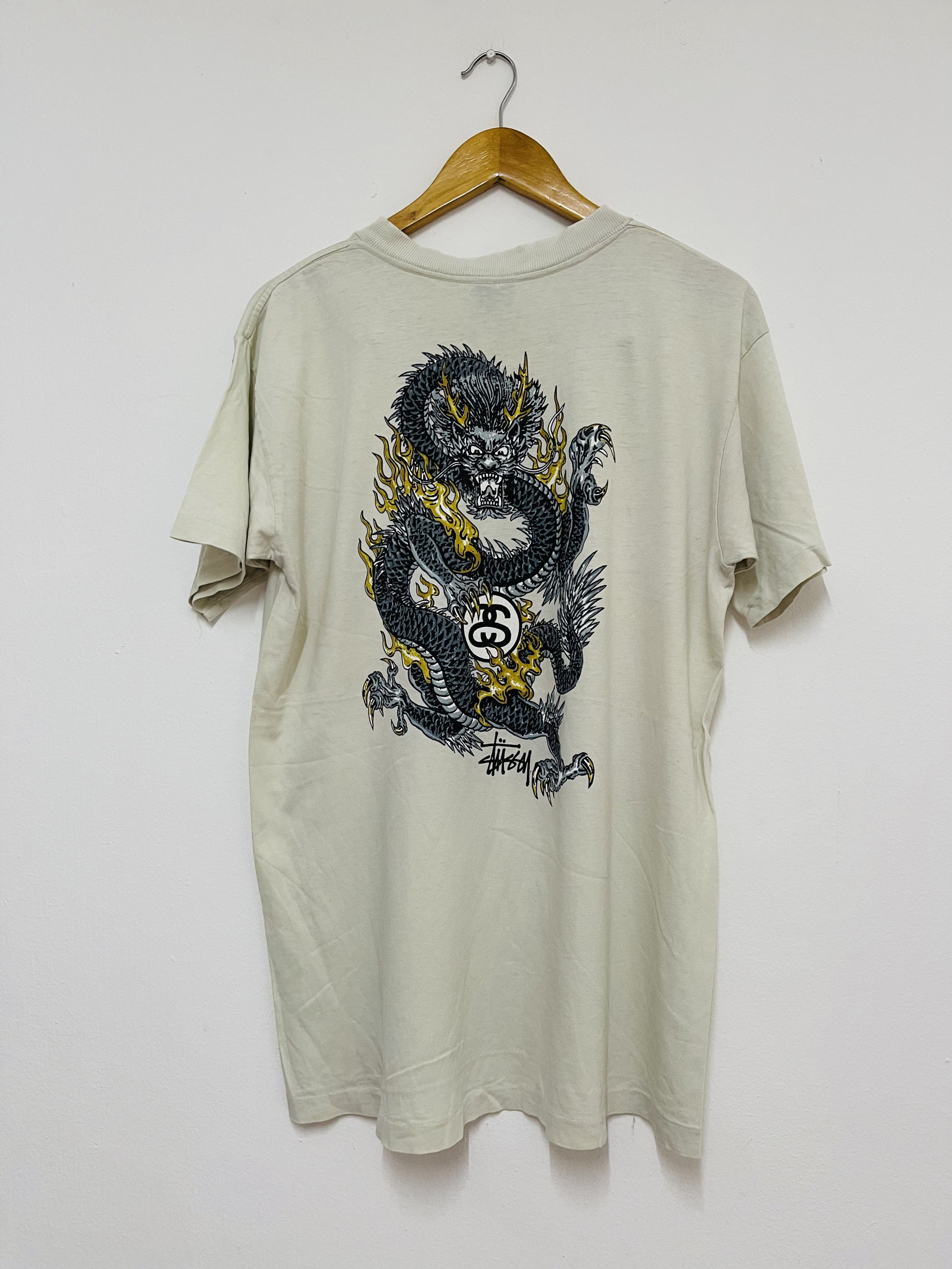 Vintage 90s Stussy Clothing Dragon Streetwear T-shirt / LA Street