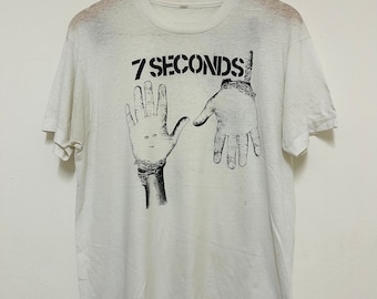 Vintage 80s 7 Seconds Band : Soulforce Revolution 1989 T-Shirt / Hardcore Music / 80s Hardcore Punk / Rock T-Shirt / American Hardcore / L