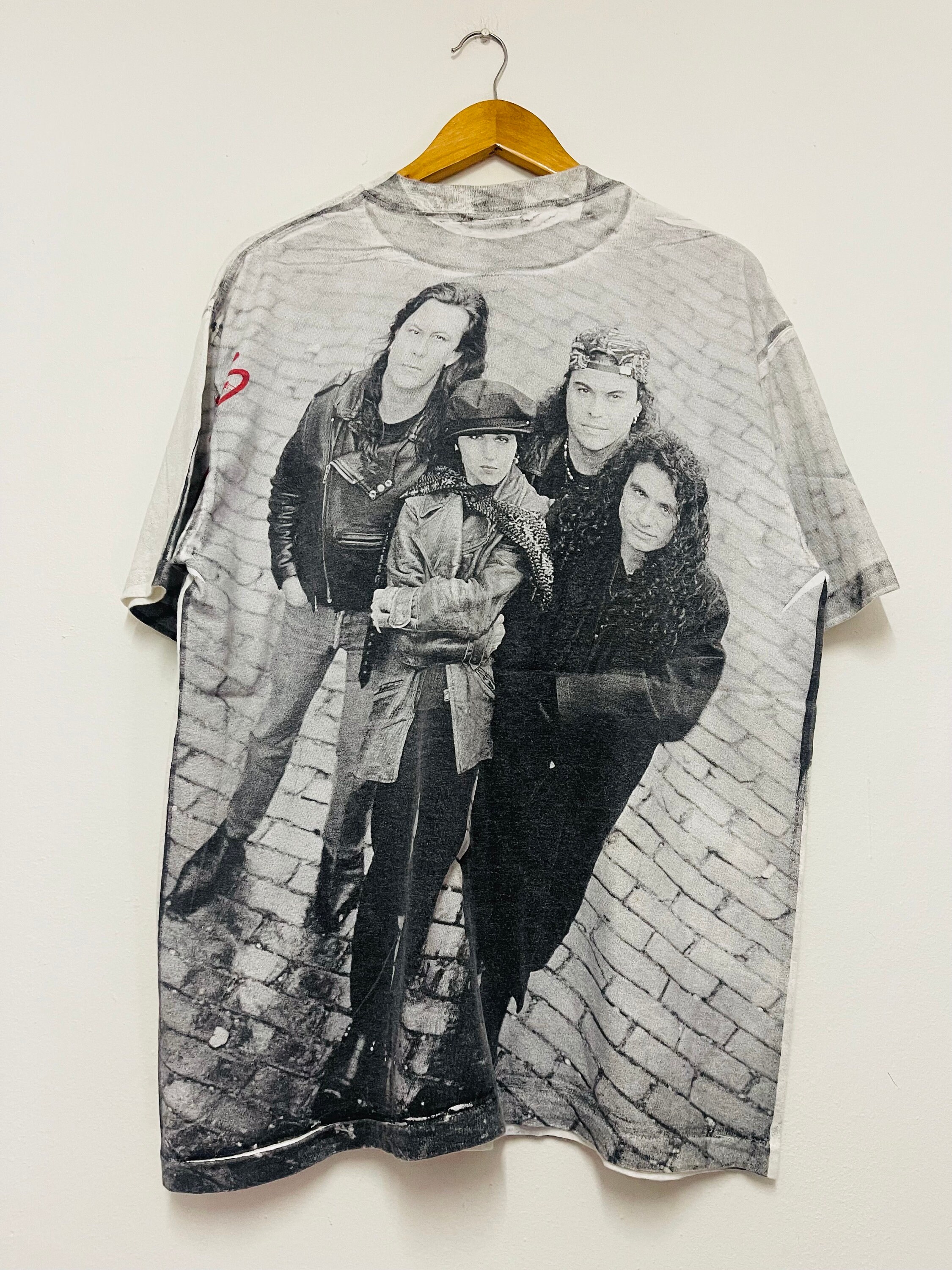 Vtg 90s Eagle Faded AOP Shirt XL 2X USA Nature Animal Art