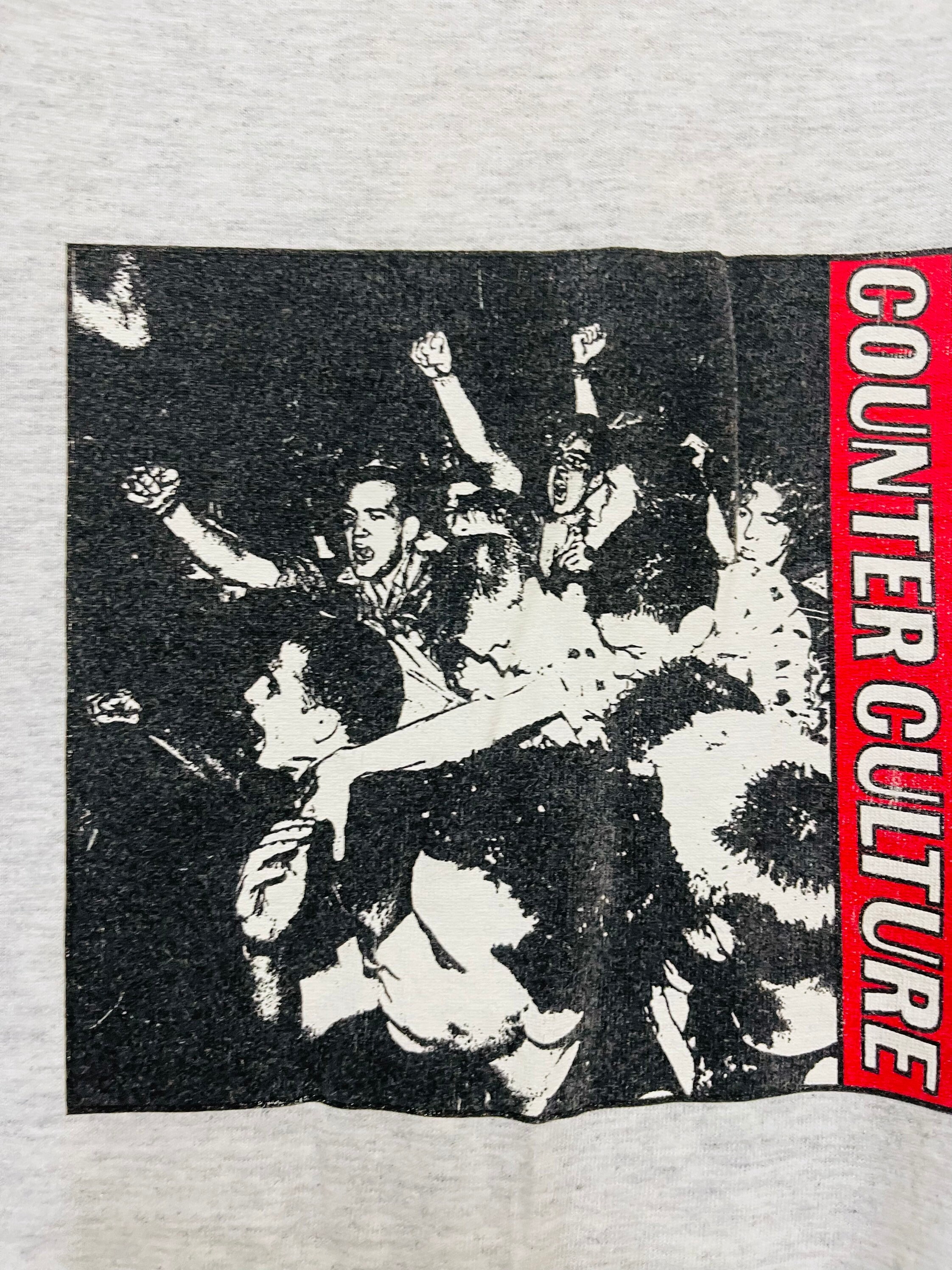 MyLastCloth Vintage 90 s Straight Edge by Counter Culture Clothing Brand T Shirt Hardcore Rare Streetwear Grey XL