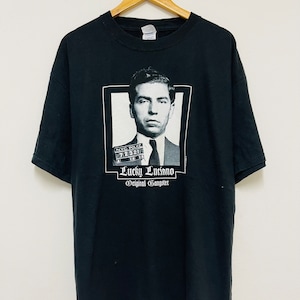 Vintage Y2K Lucky Luciano T-Shirt / Streetwear / OG / Black / XL