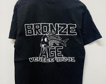 Vintage 90s Bronze Age : Venice Skateboarding T-Shirt / Modern Streetwear / Rave / Skate Surf / Street Fashion / Skate Surf / Black / M