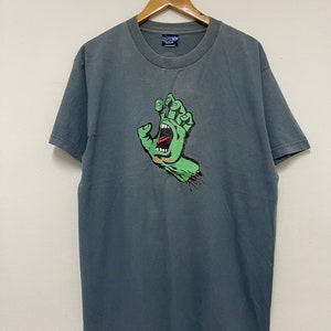 Vintage 90s Santa Cruz  : Screaming Hand  Skateboarding T-Shirt / 90s Skate Surf / 90/ Streetwear / 90s Pro Skater / 90s Skate Artwork